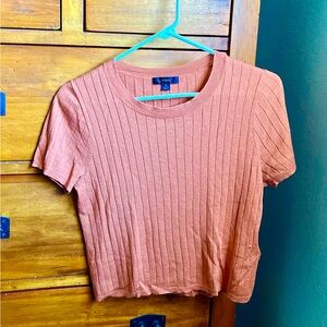 JCrew Silk/Cashmere Ribbed Top